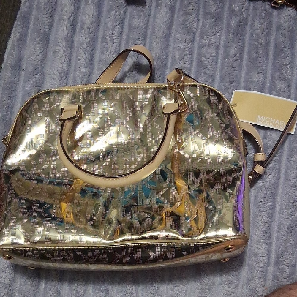 Michael Kors Shimmering Gold Satchel